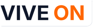 Logotipo de VIVE ON, plataforma para promover el envejecimiento activo, la autonomía y el bienestar de las personas mayores.